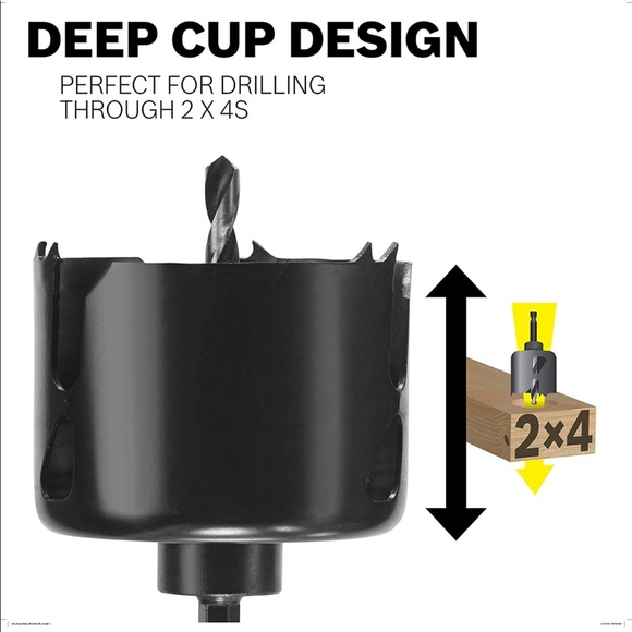 NWT BOSCH HCD212 2-1/8 In. Daredevil Wood Hole Saw with Arbor - Picture 3 of 6